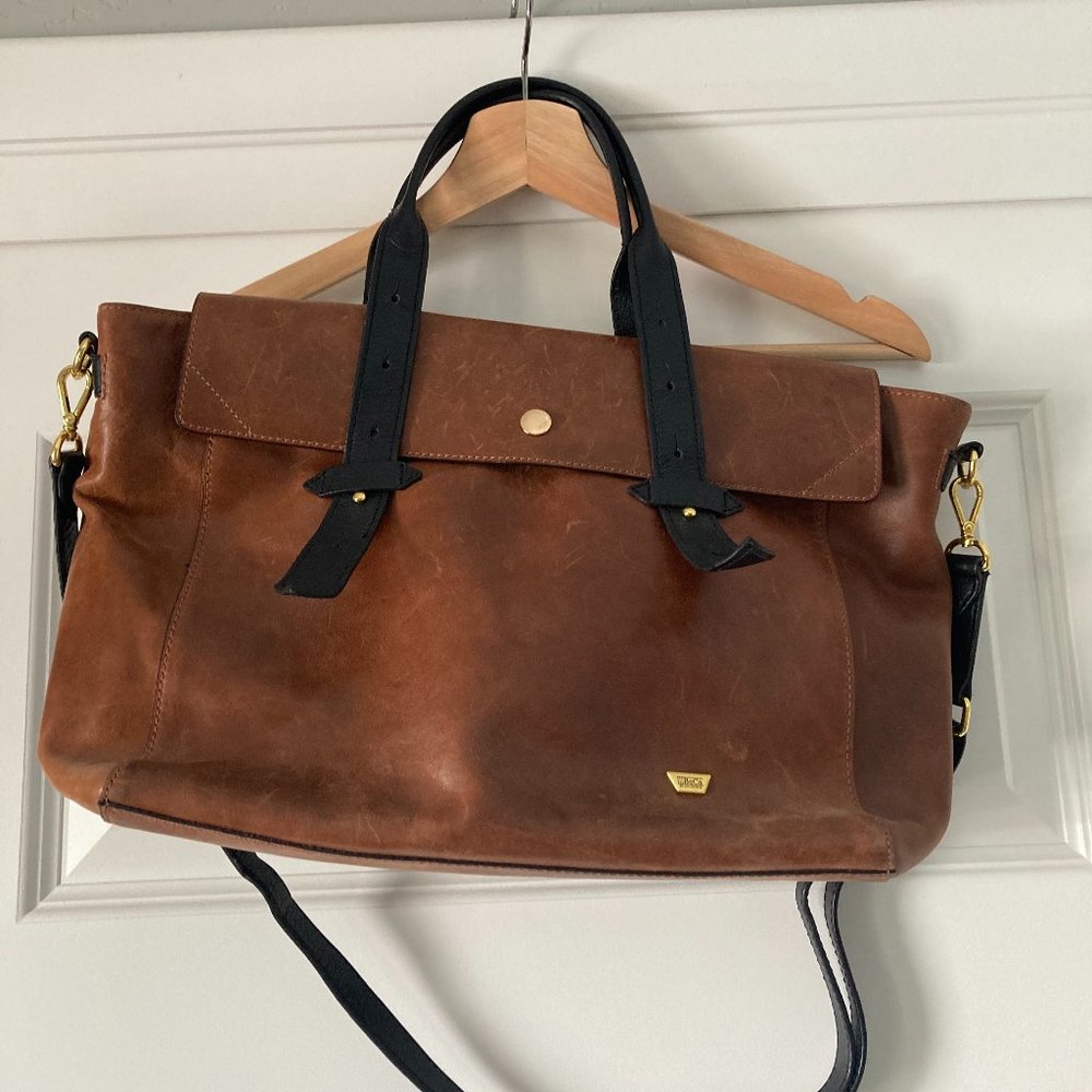 Anthropologie Tribeca Leather Satchel